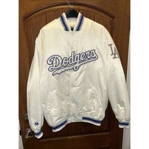 Vintage Los Angeles Dodgers Bomber Starter Jacket Majestic LA Satin MLB Men's XL